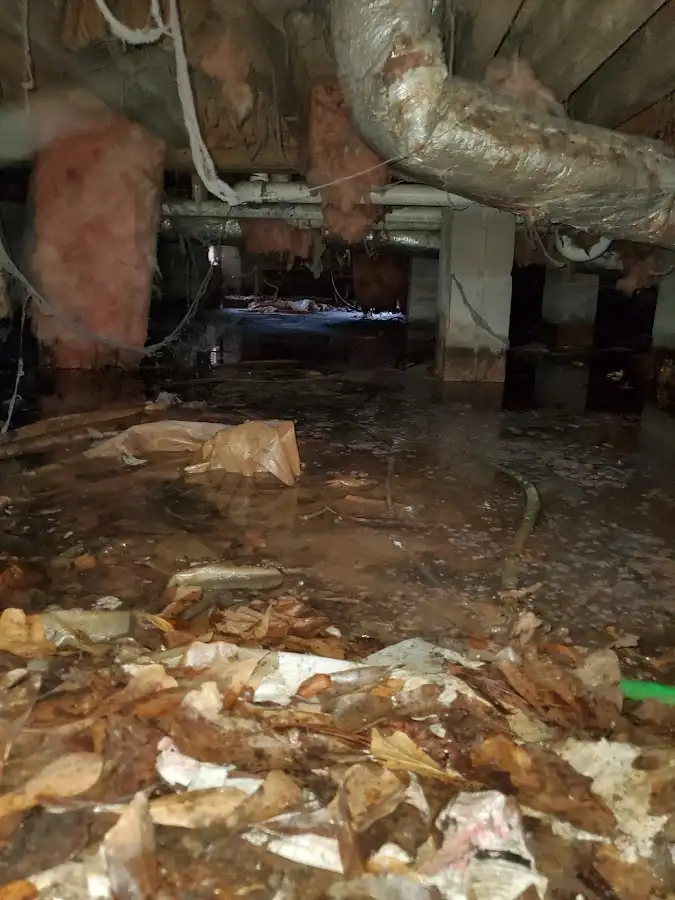 Crawl space flood assessment for Commercial Water Damage Restoration in Westmont